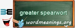 WordMeaning blackboard for greater spearwort